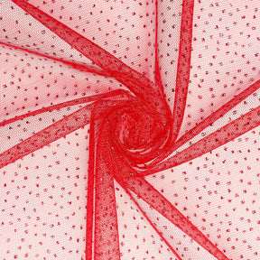 Sparkle Glitter Tulle Fabric SV573743 Red 1