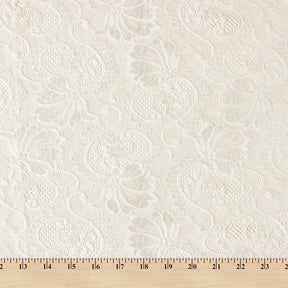 Victoria Stretch Lace Fabric SV573872 Off White A9