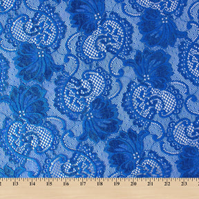 Victoria Stretch Lace Fabric SV573874 Royal Blue A9