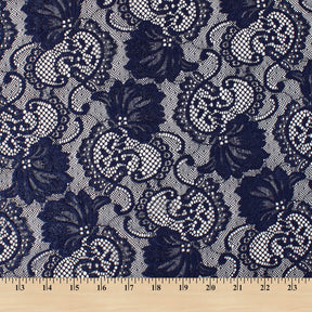 Victoria Stretch Lace Fabric SV573875 Navy Blue A9