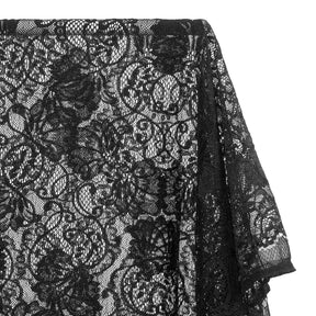 Victoria Stretch Lace Fabric SV573876 Black A1