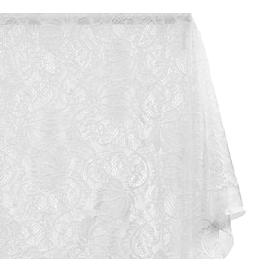 Victoria Stretch Lace Fabric SV573877 White A1