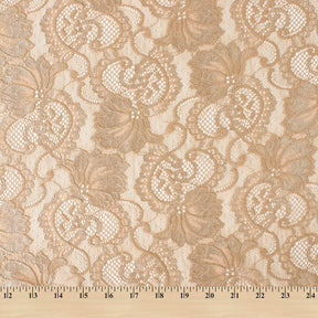 Victoria Stretch Lace Fabric SV573880 Tan A9