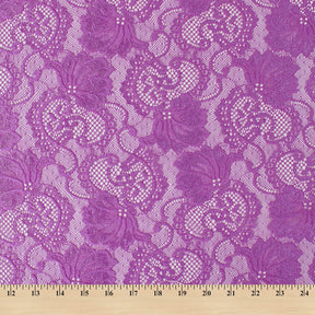 Victoria Stretch Lace Fabric SV573886 Purple A9
