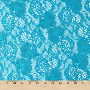 Victoria Stretch Lace Fabric SV573887 Turquoise A9