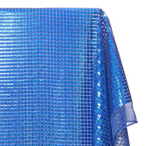 Hologram Square Sequins Fabric SV573891 Royal Blue 2