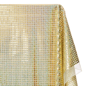 Hologram Square Sequins Fabric SV573895 Light Gold 2