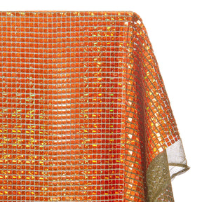 Hologram Square Sequins Fabric SV573898 Orange 2