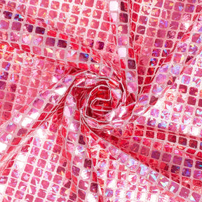 Hologram Square Sequins Fabric SV573899 Pink 1