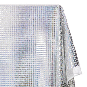 Hologram Square Sequins Fabric SV573902 Silver 2