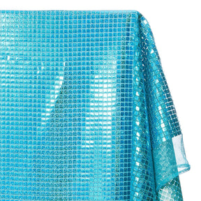 Hologram Square Sequins Fabric SV573903 Turquoise 2