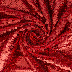 Fish Scale Sequins On Dty Knit Jersey Fabric SV574036 Red 1