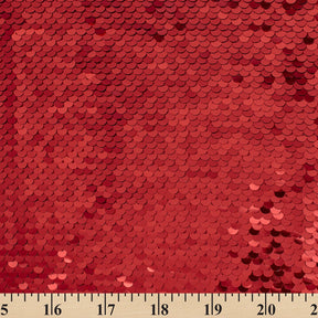 Fish Scale Sequins On Dty Knit Jersey Fabric SV574036 Red 3