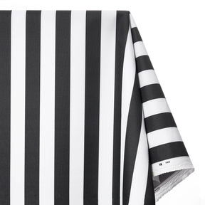Ottertex Waterproof Canvas Stripes Print Fabric SV574341 - Black Image A1
