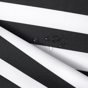 Ottertex Waterproof Canvas Stripes Print Fabric SV574341 - Black Image A4
