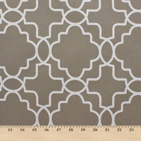 Ottertex Waterproof Canvas Trellis Print Fabric SV574343 Grey Image A9