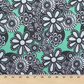 Ottertex Waterproof Canvas Daisy Print Fabric SV574748 Image A9