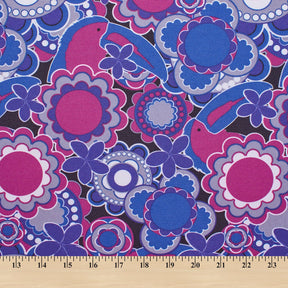 Ottertex Waterproof Canvas Paradise Print Fabric SV574753 Purple Image A9
