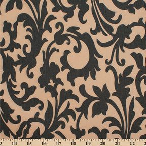 Ottertex Waterproof Canvas Scroll Print Fabric SV574756 Beige / Black Image A9