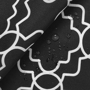 Ottertex Waterproof Canvas Trellis Print Fabric SV575120 Black Image A4