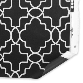 Ottertex Waterproof Canvas Trellis Print Fabric SV575120 Black Image A5