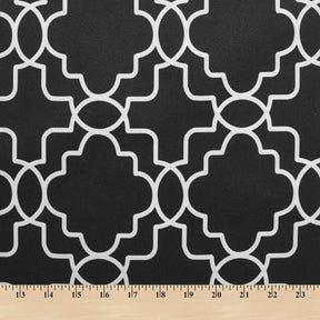 Ottertex Waterproof Canvas Trellis Print Fabric SV575120 Black Image A9