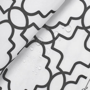 Ottertex Waterproof Canvas Trellis Print Fabric SV575121 White Image A4