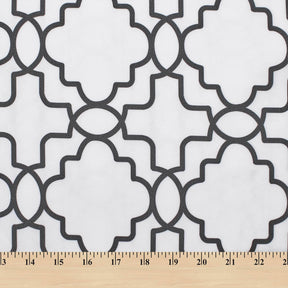 Ottertex Waterproof Canvas Trellis Print Fabric SV575121 White Image A9