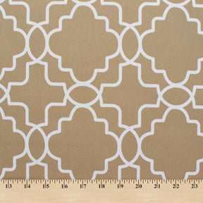 Ottertex Waterproof Canvas Trellis Print Fabric SV575122 Khaki Image A9