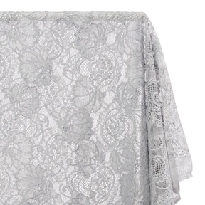 Victoria Stretch Lace Fabric SV575312 Silver A1