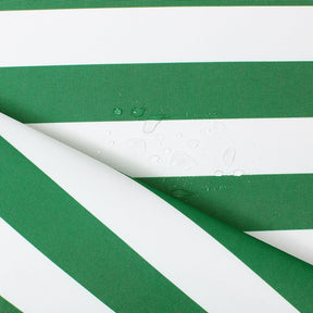 Ottertex Waterproof Canvas Stripes Print Fabric SV575435 - Green Image A4