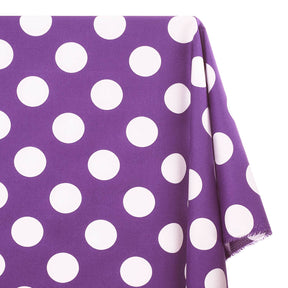 Extra Large Polka Dot Cotton Poplin Fabric 58 60 Inch SV576932 Purple / White A1