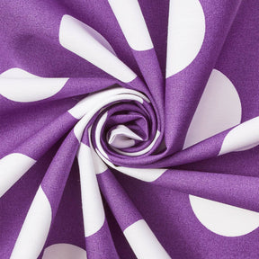 Extra Large Polka Dot Cotton Poplin Fabric 58 60 Inch SV576932 Purple / White A2