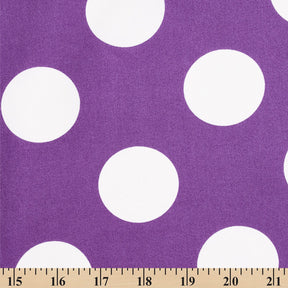 Extra Large Polka Dot Cotton Poplin Fabric 58 60 Inch SV576932 Purple / White A9