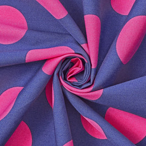 Extra Large Polka Dot Cotton Poplin Fabric 58 60 Inch SV576934 Royal Blue / Fuchsia A2