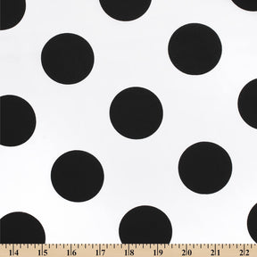 Extra Large Polka Dot Cotton Poplin Fabric 58 60 Inch SV576936 White / Black A9