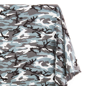 Camouflage Printed Cotton Flannel Fabric SV576975 Grey A1