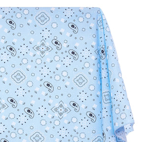 Paisley Print Bandana Broadcloth Fabric SV576977 Baby Blue 1