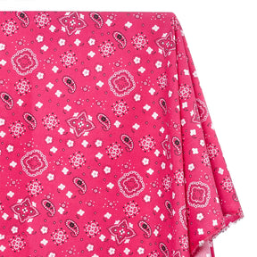 Paisley Print Bandana Broadcloth Fabric SV576979 Fuchsia 1