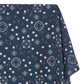Paisley Print Bandana Broadcloth Fabric SV576981 Navy 1