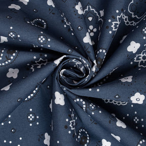 Paisley Print Bandana Broadcloth Fabric SV576981 Navy 2