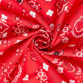 Paisley Print Bandana Broadcloth Fabric SV576983 Red 2