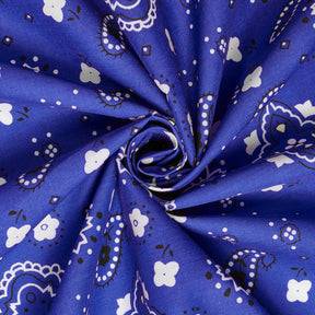 Paisley Print Bandana Broadcloth Fabric SV576984 Royal Blue 2