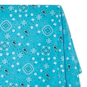 Paisley Print Bandana Broadcloth Fabric SV576985 Turquoise 1