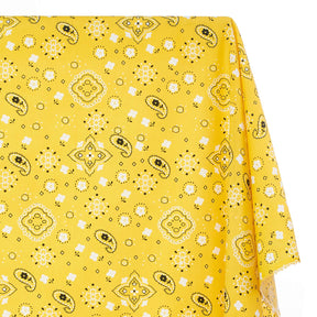 Paisley Print Bandana Broadcloth Fabric SV576987 Yellow 1