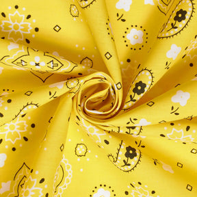 Paisley Print Bandana Broadcloth Fabric SV576987 Yellow 2