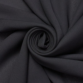 Polyester Crepe Georgette Chiffon Fabric SV577007 Black Image A2