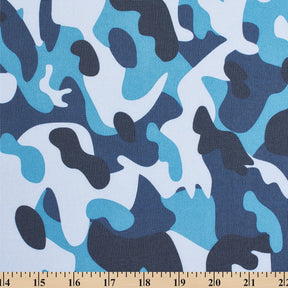 Ottertex Waterproof Canvas Military Camo Print Fabric SV577104 Blue Image A9