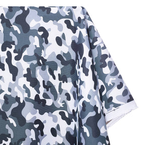 Ottertex Waterproof Canvas Military Camo Print Fabric SV577105 Grey Image A1
