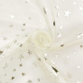 Crystal Organza Printed Fabric SV577271 Off White 2